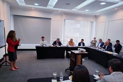 Acuerdos. Ruth Hidalgo dirigió la reunión a la que acudieron algunos aspirantes a alcaldes de la capital.