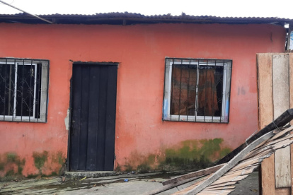 Una de las viviendas que fueron allanadas durante los operativos del pasado miércoles.