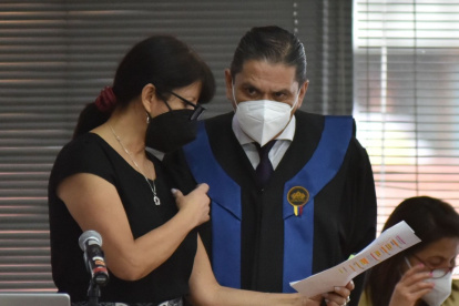 Diligencia. La audiencia de juzgamiento es presidida por el juez Wálter Macías.