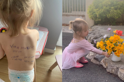 La fotografía de la niña con los datos escritos en su espalda en caso de que su madre muriera recorrió el mundo. Hoy otra contrasta.