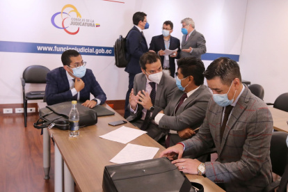 Patrocinio. Édgar Molina y Marcelo Icaza son parte de la defensa del exalcalde de Quito Jorge Yunda.