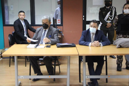 Pablo Celi (d) en la audiencia realizada este martes en la Corte Nacional de Justicia.