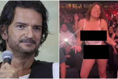 Ricardo Arjona y su fan enamorada que quedó en ropa interior.