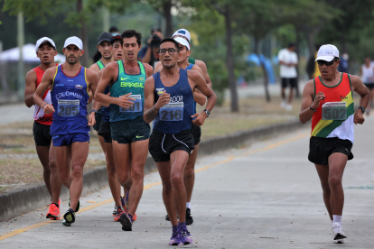 Daniel Pintado en el Nacional Interclubes de enero donde consiguió imponer un nuevo récord sudamericano en los 35 km.