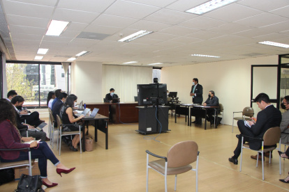 Audiencia. En la Corte Nacional se desarrolló la audiencia para revisar la medida cautelar impuesta a Patricio Mejía, en el caso Dhruv.