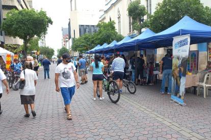Actividad. La principal arteria nuevamente se peatonalizó.