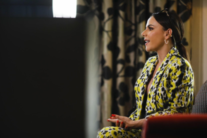 La colombiana Carolina Gaitán durante la entrevista concedida a EFE en Madrid.