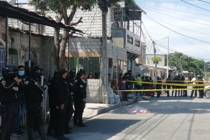 En el sitio se encontraron 14 indicios balísticos