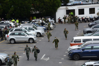 Diligencia. El pasado 8 de abril, las puertas del complejo Ministerial de la Recoleta, en el Centro Histórico, se cerraron por la alerta de la presencia de Miguel Nazareno.