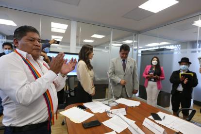 Los asambleístas Peter Calo, Pamela Aguirre y Pedro Zapata dejaron  claro que ejercerán la mayoría en la comisión.