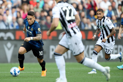 Lautaro Martínez anotó el segundo gol en la victoria del Inter de Milán en la casa del Udinese