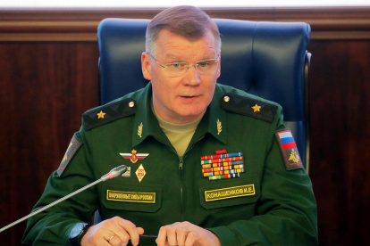 El portavoz del Ministerio de Defensa ruso, Ígor Konáshenkov, en una imagen de archivo.