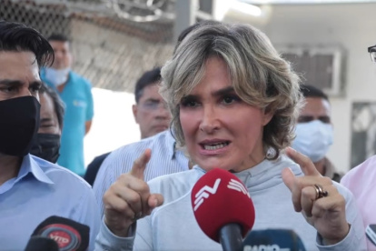 Discurso. Viteri durante el anuncio este lunes 9 de mayo.