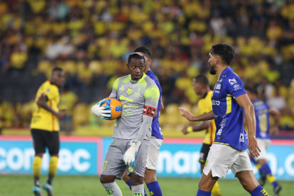 Walter Hinostroza, en el partido donde Gualaceo venció a Barcelona.