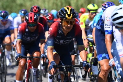 El ecuatoriano Richard Carapaz, durante el desarrollo de la octava etapa del Giro de Italia.