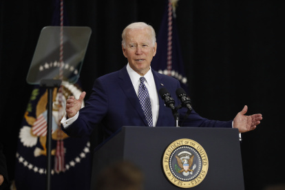 El presidente de EE.UU., Joe Biden, habla este 17 de mayo de 2022, desde Búfalo, Nueva York