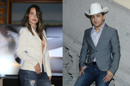 Combo de fotografías que muestran a los cantantes mexicanos Belinda y Christian Nodal, mientras posan en la capital mexicana (México). El cantante mexicano Christian Nodal exhibió este miércoles una supuesta conversación que mantuvo con Belinda para mostrar que la cantante le pedía dinero para cuidados personales y para sus padres.