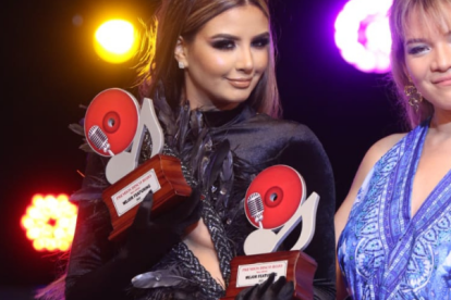 Dayanara fue la gran ganadora de la noche. Se llevó dos Disco Rojo: mejor featuring y mejor canción balada