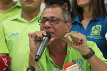 El exvicepresidente Jorge Glas en un acto proselitista del 2017. Él era parte del buró político de Alianza PAIS.