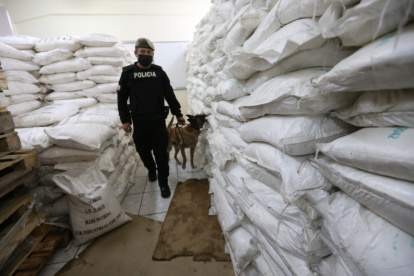 Producto. El cloruro de calcio llegó desde China y tenía como destino grupos delincuenciales de Colombia.
