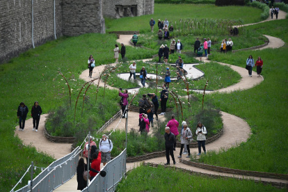 El "Superbloom" en la Torre de Londres para celebrar el Jubileo de la reina Isabel II.
