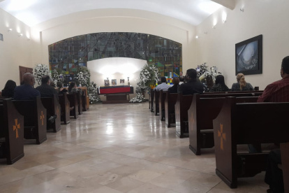 Los restos del periodista en la sala 3 del Camposanto Parque de la Paz.