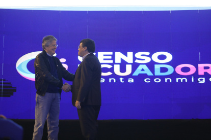 El 18 de mayo pasado, en Quito, el presidente Lasso y el exdirector el INEC, Jorge García Guerrero, lanzaron el censo.