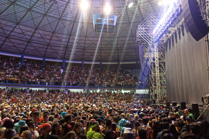 La cantante se presentó en el Coliseo Voltaire Paladines Polo.