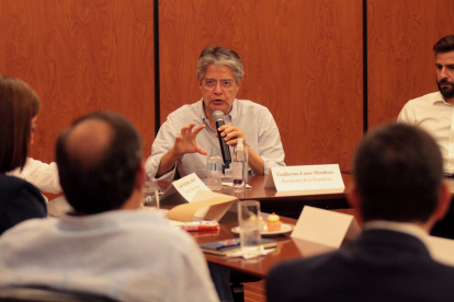 Conversatorio. Uno de los salones de Diario EXPRESO acogió el encuentro entre el presidente y los editorialistas de este medio.