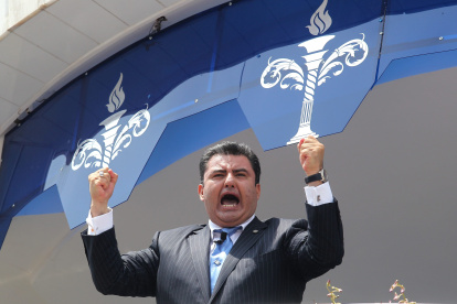 Guadalajara. Naasón Joaquín García, líder de la iglesia La Luz del Mundo.