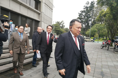 Fiscalía. Los legisladores Ricardo Vanegas y Fernando Villavicencio presentaron un pedido de acto urgente para que Aleaga sea investigado