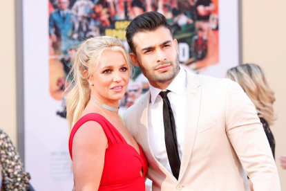 La cantante estadounidense Britney Spears y su novio Sam Asghari