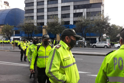 Resguardo. Los accesos a la Unidad de Flagrancia permanecen cerradosdesde antes de las 06:00 de este 14 de junio.