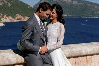 Rafa Nadal con su es