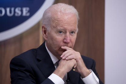 El presidente de EE.UU., Joe Biden, durante una reunión del Foro de las Principales Economías sobre Energía y Clima, este 17 de junio de 2022, en Washington