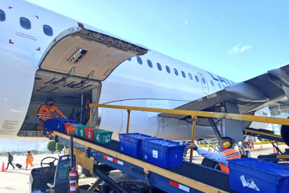 Ruta. Transporte informó el envío de toneladas de alimentos y de insumos médicos para abastecer otras ciudades.