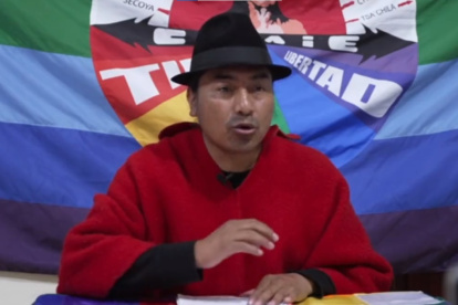 Leonidas Iza indicó que el Gobierno debe garantizar condiciones mínimas para el diálogo.