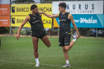 Planificación. Barcelona cumplió ayer su práctica pensando en el duelo frente a El Nacional, programado para el domingo en Quito.