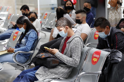 Fotografía de archivo de ciudadanos venezolanos en Bogotá (Colombia).