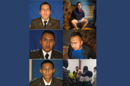 Policías retenidos.