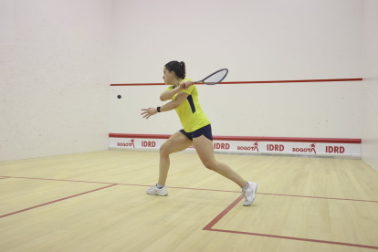 Moya durante la competencia en la que resultó ganadora.