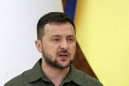 El presidente de Ucrania, Volodimir Zelenski, el pasado jueves.