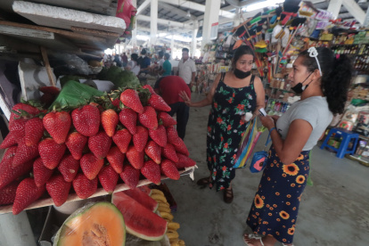Mercado.- Durante los 18 días del paro en Guayaquil no se encontraba frutilla, pero ayer se vendió la libra a 1 dólar.