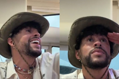 El cantante durante la transmisión en vivo de este 2 de julio de 2022.