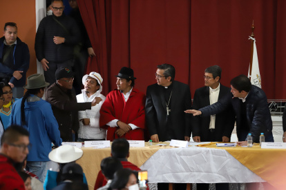 Referencia. El pasado 30 de junio, el Gobierno y las organizaciones indígenas dieron fin a las manifestaciones con la firma de un acuerdo de paz.