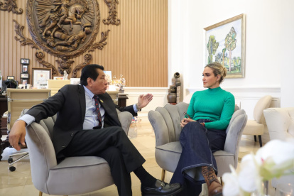 Cita. Las dos autoridades durante el encuentro.