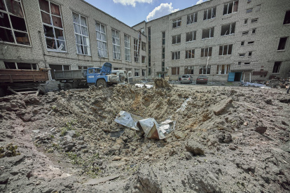 Edifico en escombros en Ucrania tras un ataque ruso