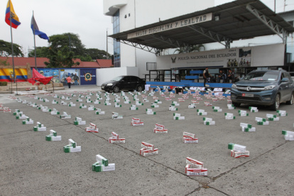 Elementos. Se decomisaron un total de 100.000 cigarrillos asiáticos.