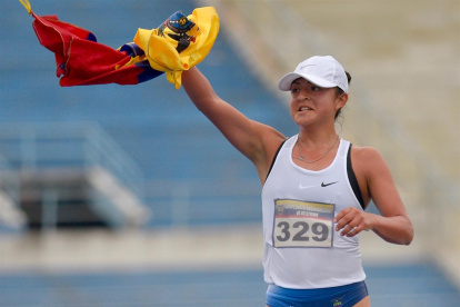 La atleta ecuatoriana Glenda Morejón