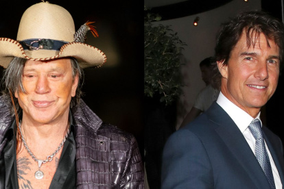 Mickey Rourke y Tom Cruise, dos actores que alcanzaron popularidad en la década del 80.